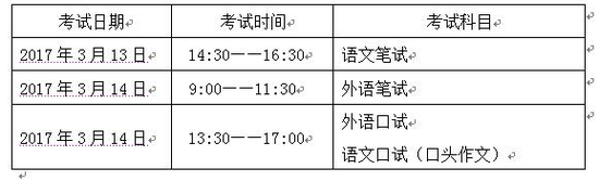 天津外国语大学2017年保送生招生简章